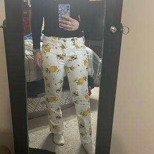 Anthropologie high rise bootcut lemon jeans